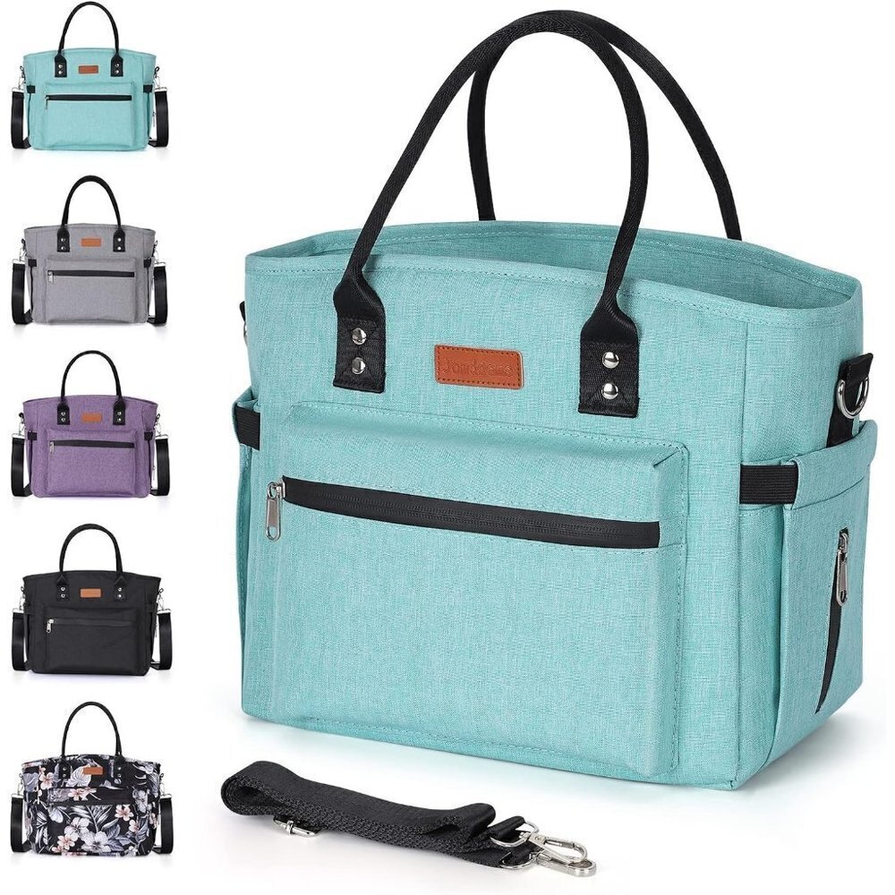 Women Portable Large Lunch Tote Bag for Office Work Picnic Beach